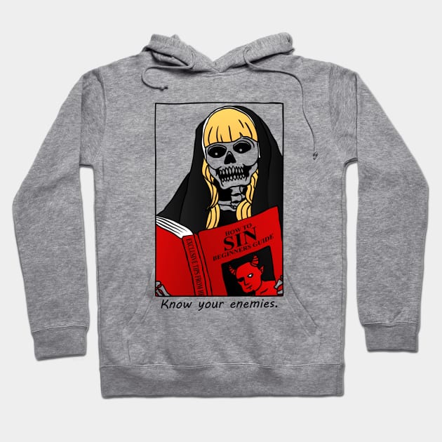 Nun & The Book of Sin Hoodie by sadpanda